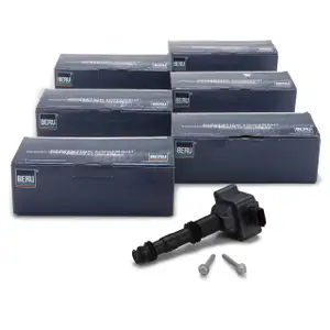 6x BERU ZS178 Z&uuml;ndspule f&uuml;r PORSCHE 911 (996 997) BOXSTER (986 987) CAYMAN (987)