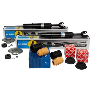 2x BILSTEIN B4 Sto&szlig;d&auml;mpfer + Staubschutz + Federbeinlager AUDI A4 A6 VW PASSAT vorne