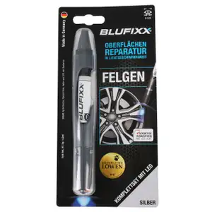 BLUFIXX Reparaturstift Oberfl&auml;chenreparatur f&uuml;r SILBER KFZ Felgen Metallfelgen