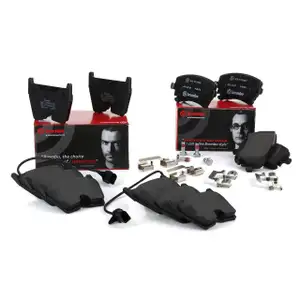 BREMBO Bremsbel&auml;ge + Warnkontakt AUDI A4 (B7) RS4 + A6 (C5) RS6 vorne + hinten