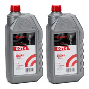 BREMBO Bremsfl&uuml;ssigkeit L04010 DOT 4 Premium Brake Fluid 2 L 2 Liter