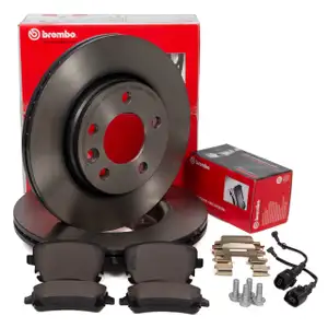 BREMBO Bremsscheiben + Bremsbel&auml;ge + Wako VW MULTIVAN TRANSPORTER T5 + T6 hinten