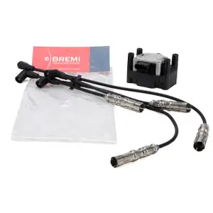 BREMI Z&uuml;ndkabelsatz 223H200 + BBT Z&uuml;ndspule AUDI A3 A4 SEAT SKODA VW GOLF IV 1.6