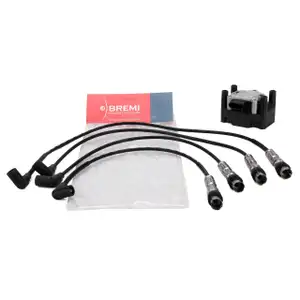 BREMI Z&uuml;ndkabelsatz 939C200 + BBT Z&uuml;ndspule IC03104 f&uuml;r SEAT VW 1.0 1.4 50-60 PS