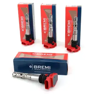 4x BREMI Z&uuml;ndspule f&uuml;r Audi A4 (8E B6) 1.8T quattro 163 PS BFB / 2.0 130 PS ALT
