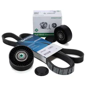 CONTI 6PK1836 Keilrippenriemen + INA Rollen BMW 1er E87 120d 163 PS N47 bis 2006