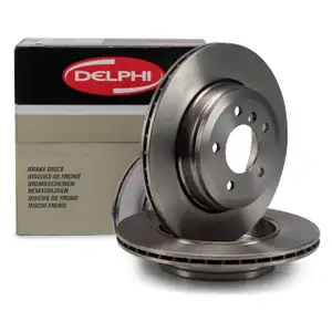 DELPHI Bremsscheiben Satz f&uuml;r BMW E60 E61 520-530i 520-530d E63 E64 630i hinten