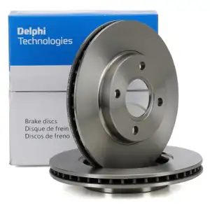 DELPHI Bremsscheiben f&uuml;r FORD COURIER FIESTA 4 5 FOCUS I FUSION KA PUMA vorne