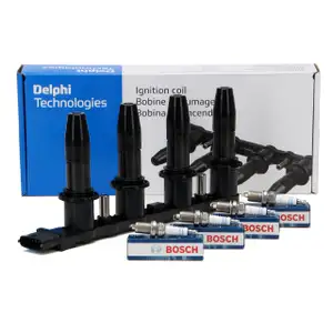 DELPHI Z&uuml;ndspule BOSCH Z&uuml;ndkerze OPEL ASTRA G H SIGNUM VECTRA C ZAFIRA B 1.6 1.8
