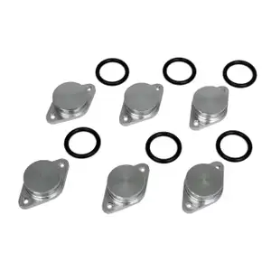 6x Drallklappen Ansaugbr&uuml;cken mit O-Ring ALU &Oslash; 32 mm f&uuml;r BMW 3er 5er 7er M57 N57
