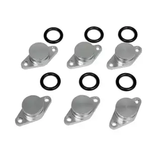 6x Drallklappen Ansaugbr&uuml;cken mit O-Ring ALU &Oslash; 22 mm f&uuml;r BMW 3er 5er 7er M57 N57