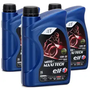 ELF Motor&ouml;l &Ouml;L 4T 4-TAKT MOTO 4 MAXITECH 10W30 JASO MA API SJ - 3L 3 Liter
