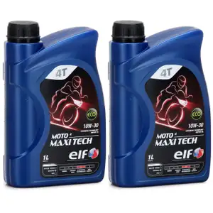 ELF Motor&ouml;l &Ouml;L 4T 4-TAKT MOTO 4 MAXITECH 10W30 JASO MA API SJ - 2L 2 Liter