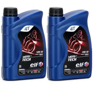 ELF Motor&ouml;l &Ouml;L 4T 4-TAKT MOTO 4 TECH 10W-50 10W50 JASO MA2 - 2L 2 Liter