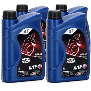 ELF Motor&ouml;l &Ouml;L 4T 4-TAKT MOTO 4 TECH 10W-50 10W50 JASO MA2 - 4L 4 Liter