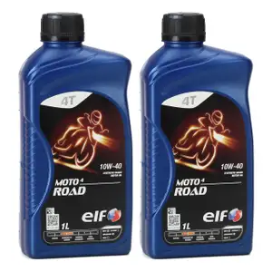 ELF Motor&ouml;l &Ouml;L 4T 4-TAKT MOTO 4 ROAD 10W-40 10W40 JASO MA2 API SL - 2L 2 Liter
