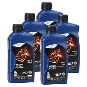 ELF Motor&ouml;l &Ouml;L 4T 4-TAKT MOTO 4 ROAD 10W-40 10W40 JASO MA2 API SL - 5L 5 Liter