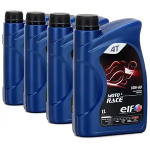 ELF Motor&ouml;l &Ouml;L 4T 4-TAKT MOTO 4 RACE 10W-60 10W60 API SN JASO MA2 - 4L 4 Liter