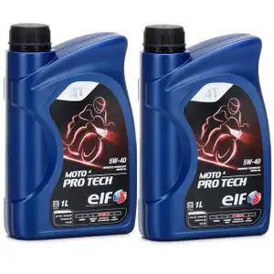 ELF Motor&ouml;l &Ouml;L 4T 4-TAKT MOTO 4 PRO TECH 5W-40 5W40 JASO MA2 API SL - 2L 2 Liter