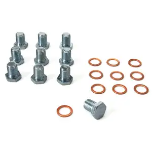 10x &Ouml;lablassschraube + Dichtring BMW E81-88 E36 E46 E90-93 E34 E39 E60 E61 uvm.