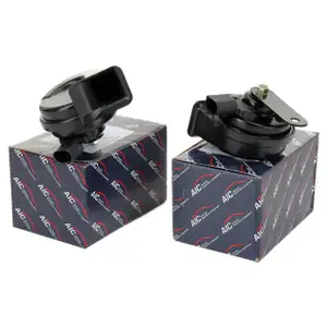 2x HORN HUPE FANFARE SIGNALHORN HOCHTON+TIEFTON VW Golf SEAT Altea SKODA Octavia