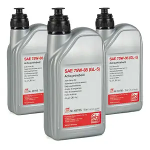 FEBI 48785 Achsgetriebe&ouml;l 75W-85 GL-5 GELB f&uuml;r AUDI BMW MERCEDES VW - 3L 3 Liter