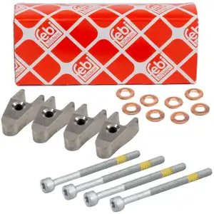 4x FEBI D&uuml;senhalter 29141 MERCEDES 4 & 5 Zylinder OM611 OM612 OM613 OM646 DIESEL