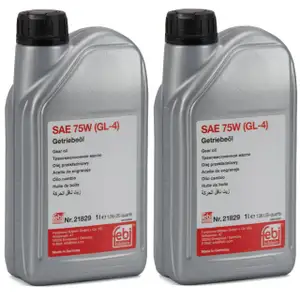 FEBI 21829 Getriebe&ouml;l 75W GL-4 GELB f&uuml;r AUDI FORD MERCEDES VOLVO VW - 2L 2 Liter