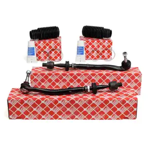2x FEBI Spurstange + FEBI Lenkmanschette BMW 5er E39 Limousine + Touring VORNE