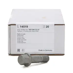 20x FEBI 14519 Radbolzen Radschrauben M14x1,5mm 20mm f&uuml;r MERCEDES-BENZ