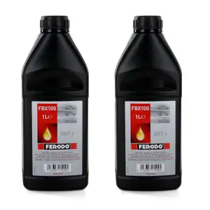 2x 1 L 1 Liter FERODO FBX100 Bremsfl&uuml;ssigkeit Kupplungsfl&uuml;ssigkeit DOT 4