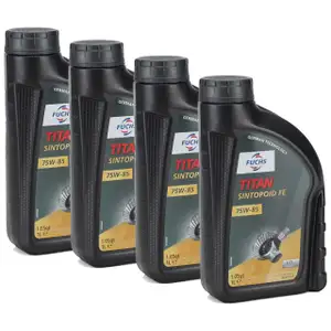 FUCHS Achs&ouml;l Achsgetriebe&ouml;l TITAN SINTOPOID FE SAE 75W-85 API GL-5 - 4 Liter