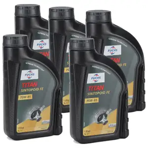 FUCHS Achs&ouml;l Achsgetriebe&ouml;l TITAN SINTOPOID FE SAE 75W-85 API GL-5 - 5 Liter