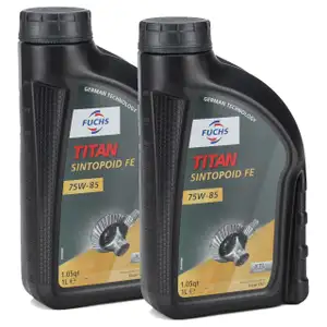 FUCHS Achs&ouml;l Achsgetriebe&ouml;l TITAN SINTOPOID FE SAE 75W-85 API GL-5 - 2 Liter