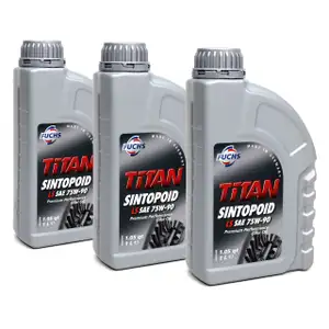 FUCHS Getriebe&ouml;l Achsgetriebe&ouml;l TITAN SINTOPOID SAE LS 75W-90 75W90 - 3L 3 Liter