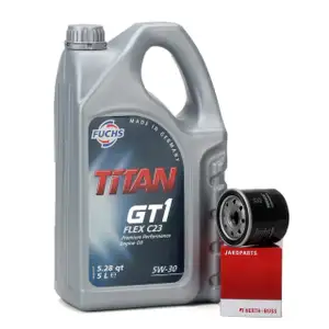 FUCHS MOTOR&Ouml;L 5W30 5 Liter + HERTH+BUSS &Ouml;lfilter f&uuml;r DAEWOO SUZUKI J1316004