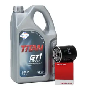 FUCHS MOTOR&Ouml;L 5W30 5 Liter + HERTH+BUSS &Ouml;lfilter SUZUKI IGNIS JIMNY SWIFT SX4