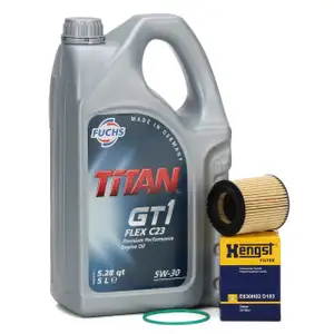 FUCHS Motor&ouml;l 5W30 5L dexos2 + HENGST &Ouml;lfilter ASTRA G u. VECTRA 2.2 16V 147PS