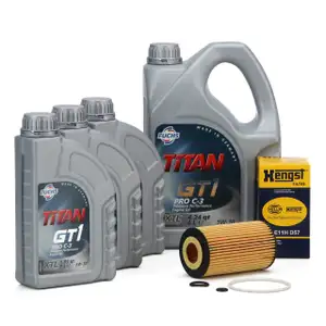 FUCHS Motor&ouml;l TITAN GT1 Pro C-3 5W-30 5W30 7 Liter 7L + HENGST &Ouml;lfilter E11HD57