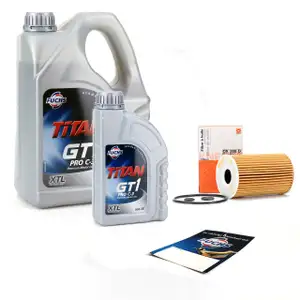 FUCHS Motor&ouml;l TITAN GT1 Pro C-3 5W-30 5W30 5 Liter 5L + MAHLE &Ouml;lfilter OX388D