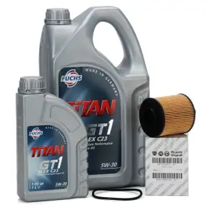 FUCHS Motor&ouml;l TITAN GT1 Flex 23 5W30 6L 6 Liter + ORIGINAL &Ouml;lfilter 71754237