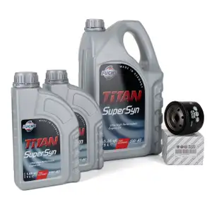 FUCHS MOTOR&Ouml;L TITAN SuperSyn 5W-40 7L 7 Liter + ORIGINAL &Ouml;lfilter 46796687