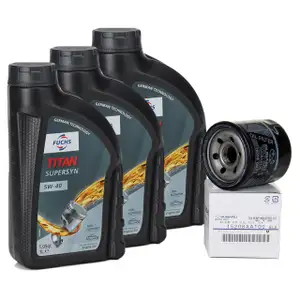 FUCHS MOTOR&Ouml;L TITAN SuperSyn 5W40 3 Liter 3L + ORIGINAL &Ouml;lfilter 15208-AA100