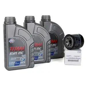 FUCHS MOTOR&Ouml;L TITAN SYN MC 10W40 3L 3 Liter + ORIGINAL &Ouml;lfilter 15208-AA100
