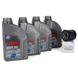 FUCHS MOTOR&Ouml;L TITAN SYN MC 10W40 4L 4 Liter + ORIGINAL &Ouml;lfilter 15208-AA100