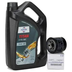 FUCHS MOTOR&Ouml;L TITAN SYN MC 10W40 5L 5 Liter + ORIGINAL &Ouml;lfilter 15208-AA100
