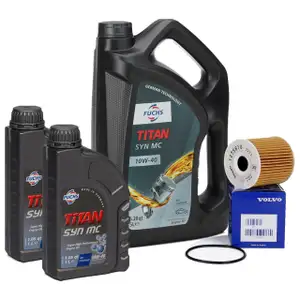 FUCHS MOTOR&Ouml;L TITAN SYN MC 10W40 7L 7 Liter + ORIGINAL &Ouml;lfilter 1275810