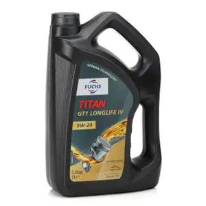 FUCHS Motor&ouml;l &Ouml;l TITAN GT1 LONGLIFE IV 0W-20 0W20 VW 508.00/509.00 5 Liter 5L