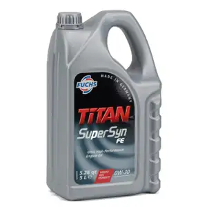 FUCHS Motor&ouml;l &Ouml;l TITAN 0W30 SUPERSYN FE ACEA A5/B5 VOLVO VCC 95200377 5 Liter