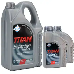 FUCHS MOTOR&Ouml;L TITAN SuperSyn Longlife 0W-40 ACEA A3/B4 FORD M2C937-A 7L 7 Liter